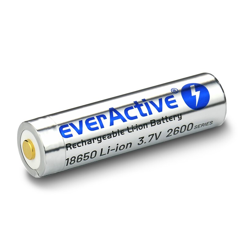 everActive 18650 3.7V Li-ion 2600mAh micro USB rechargeable battery 