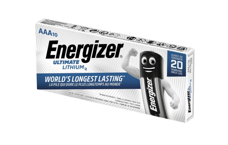 10 x Energizer L92 Ultimate Lithium AAA Lithium Batteries