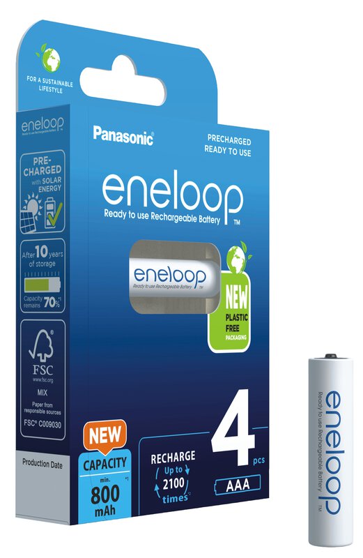 4 x Panasonic Eneloop AAA 800mAh Ni-MH polnilne baterije