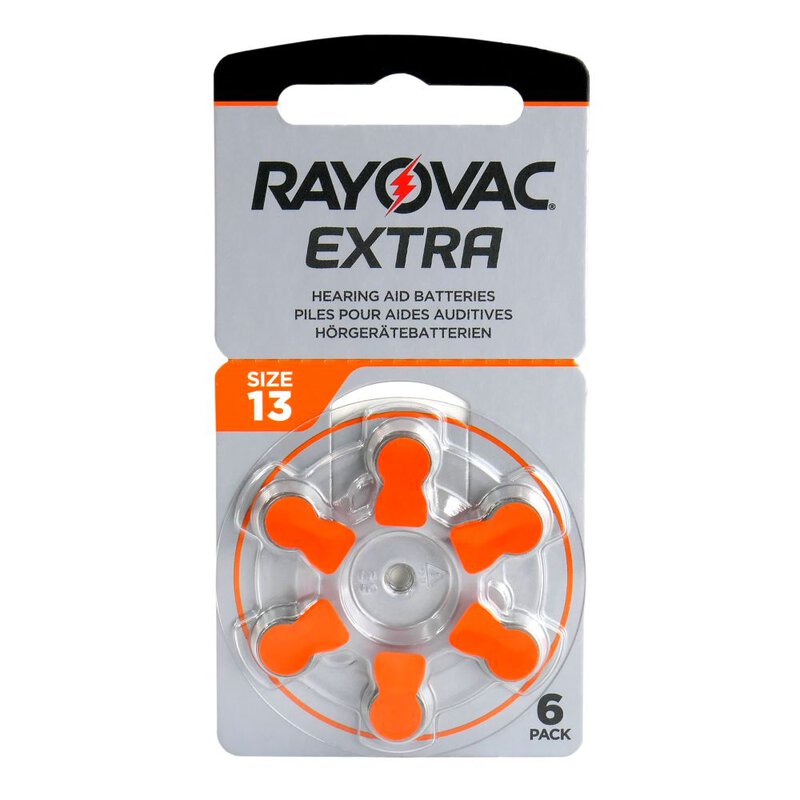 6 x Rayovac Extra 13 baterije za slušne aparate
