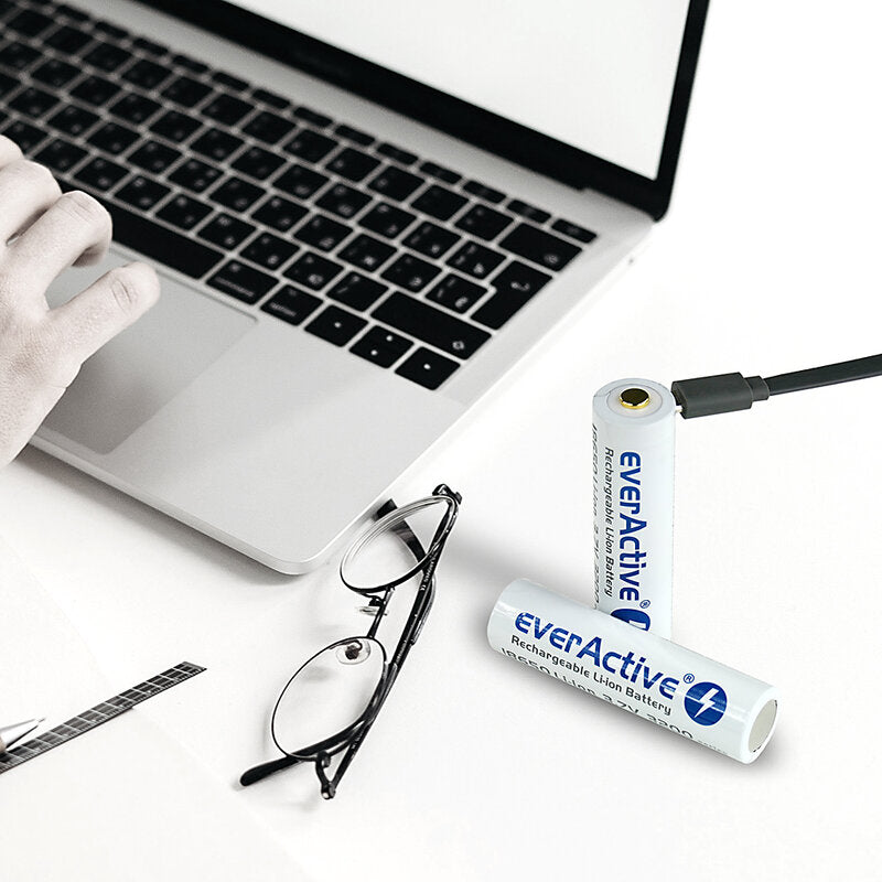 everActive 18650 3.7V Li-ion 3200mAh Micro USB Rechargeable Battery 