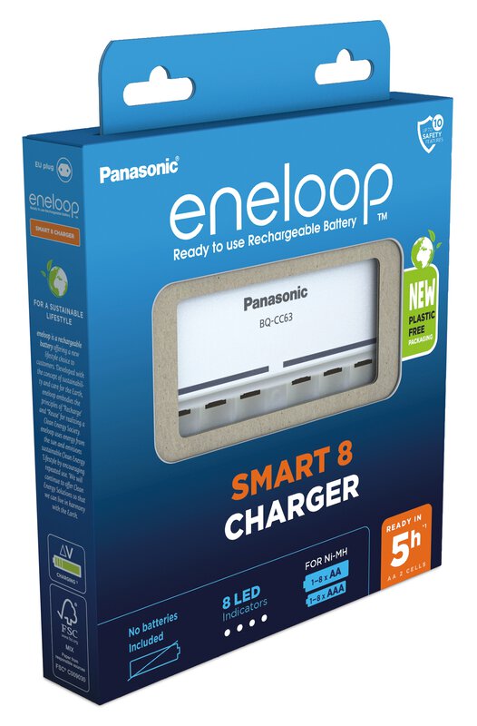 Panasonic Eneloop BQ-CC63 punjač za 8 AA ili AAA baterija 