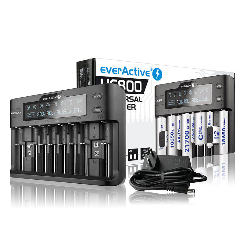 everActive UC-800 Li-ion and Ni-MH battery charger